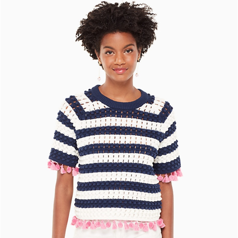 Kate Spade Bauble Short Sleeve Sweater XXS